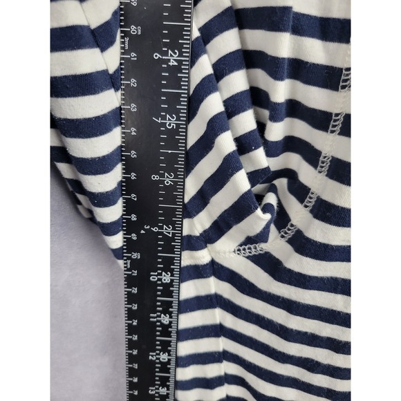 J Crew Striped Pajama Onesie Sleepwear Long Sleeve Button Up Footless Size S - Picture 8 of 10